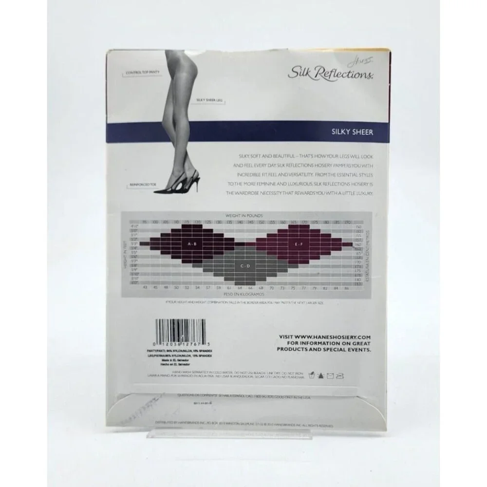 Hanes Silk‎ Reflections Silky Sheer Control Top Reinforced Toe 718 Town Taupe CD